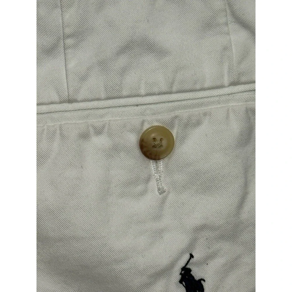 Polo Ralph Lauren All Over Pony Stretch Classic Fit Chino Shorts Mens 34 White